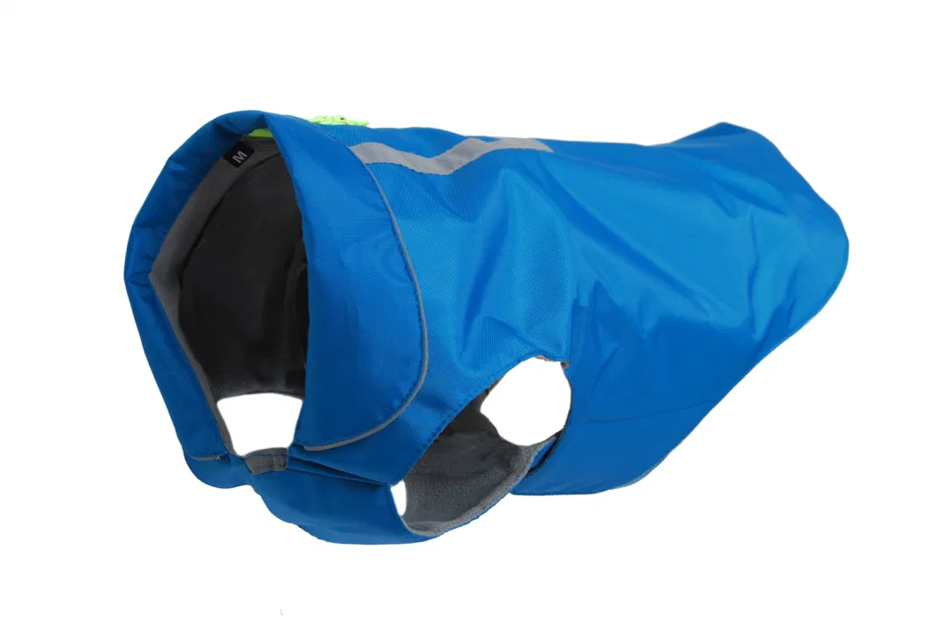 2023 High Quality Blue Reflective Pet Jacket Dog Clothes Rain Coat