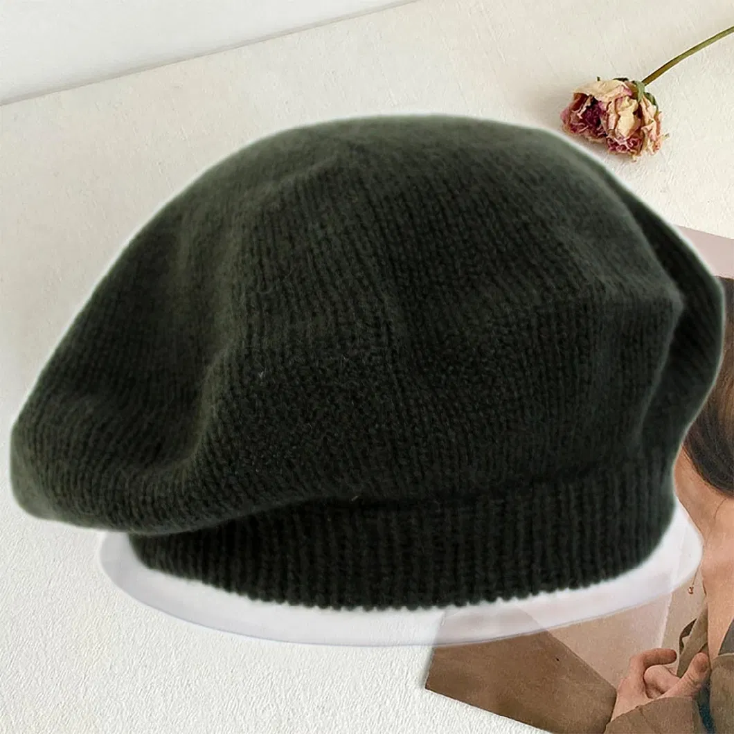 New Design Fashion Cashmere Wool Winter Warm Women Beret Hat