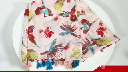 Poncho scialle da donna con kimono a fiori grandi bordo senape Moda spiaggia estate 2022
