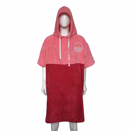 Poncho per vestaglia impermeabile personalizzato di fabbrica OEM per tenere al caldo Camo Beach Surf